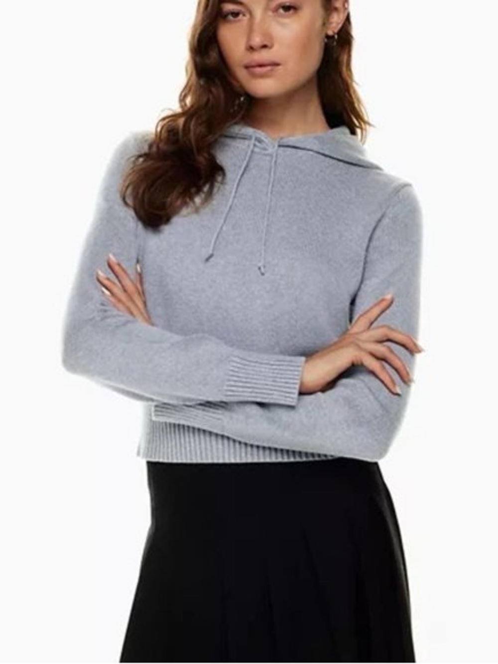 Sunday Best Light Gray Hooded Crewneck Sweater 886